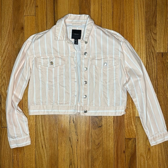 Denim Cropped Jacket Women’s Sz Medium - Picture 1 of 5